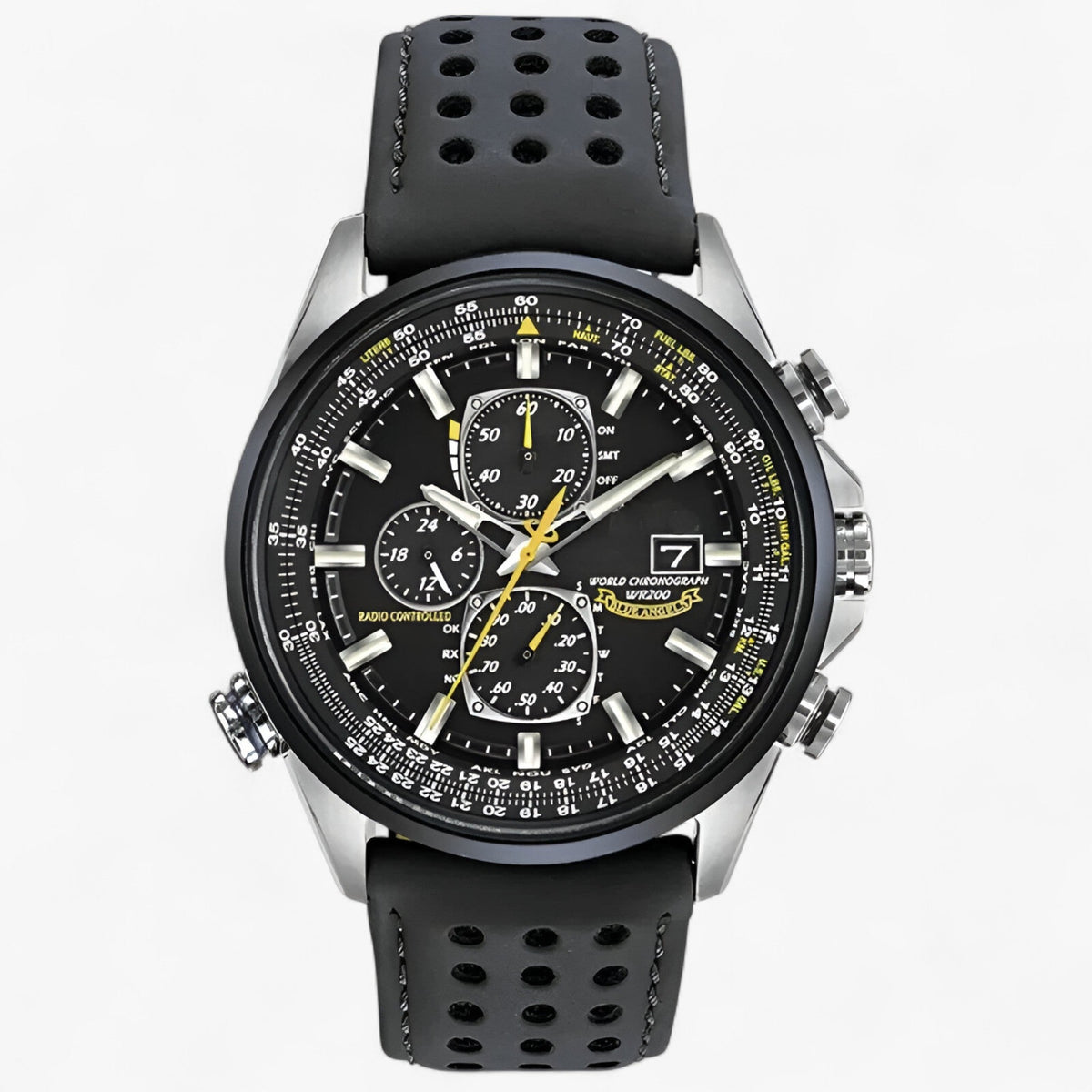 Montre Chronographe Homme MultiSteel 42mm – Acier Argenté, Cadran Bleu
