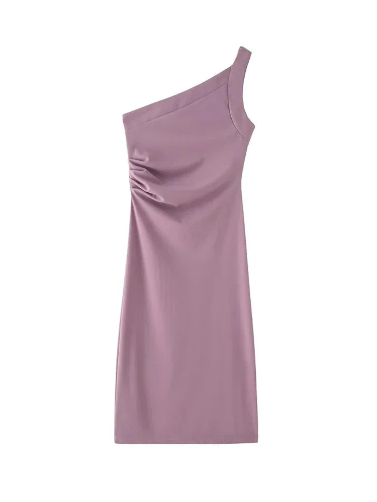 dresses : Enid | Robe d'Été Femme Plissée Asymétrique Longue in van Seroa