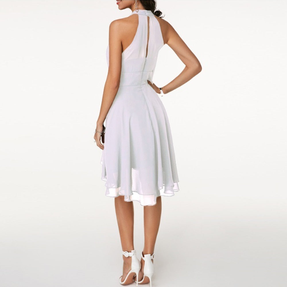 Robe midi femme élégante à ruches - Style fluide