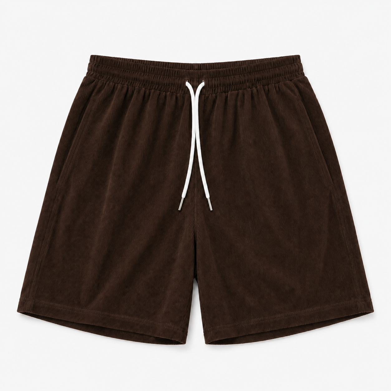 Let ribfløjlsshorts til kvinder med snøre - Komfort