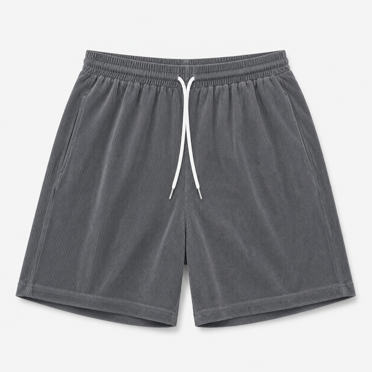 Let ribfløjlsshorts til kvinder med snøre - Komfort