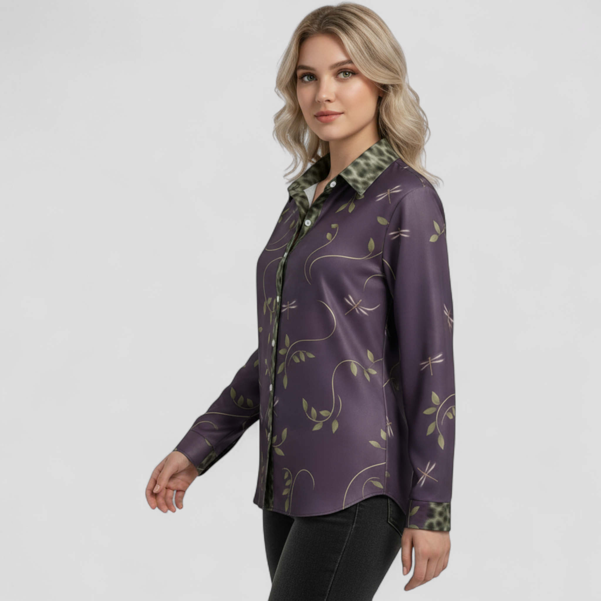 Leichte Damenbluse aus Polyester, lässige Blusen