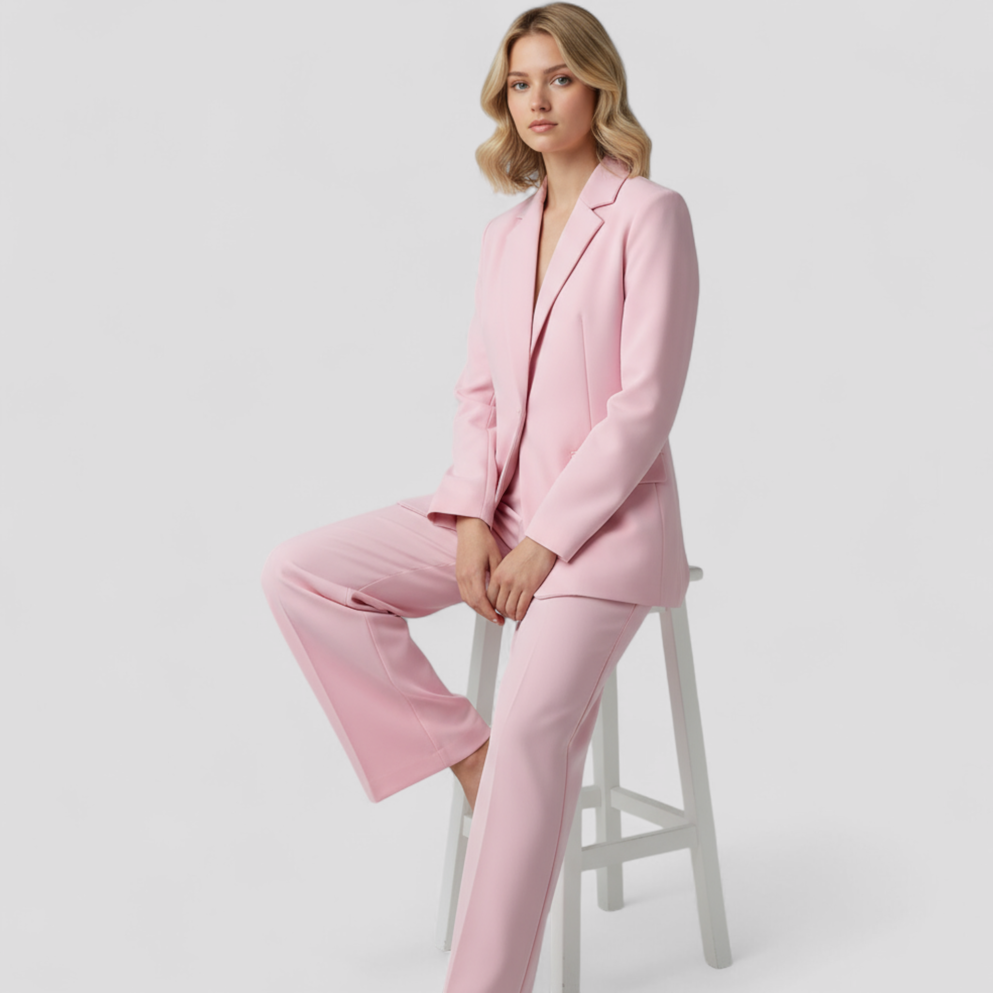 Ensemble Tailleur Pantalon Femme en Polyester