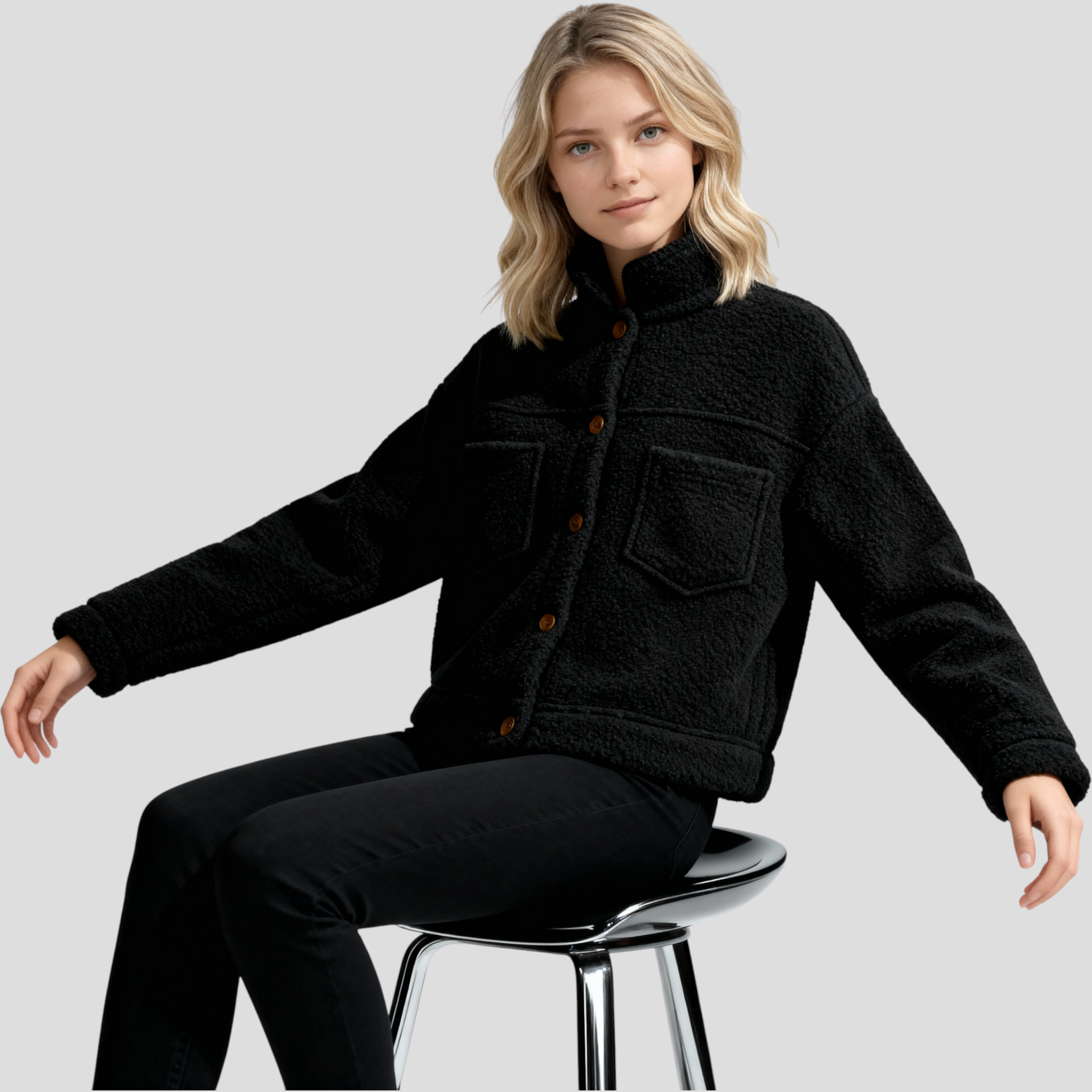 Manteau Long Femme Automnal Polyester Autumn Collection