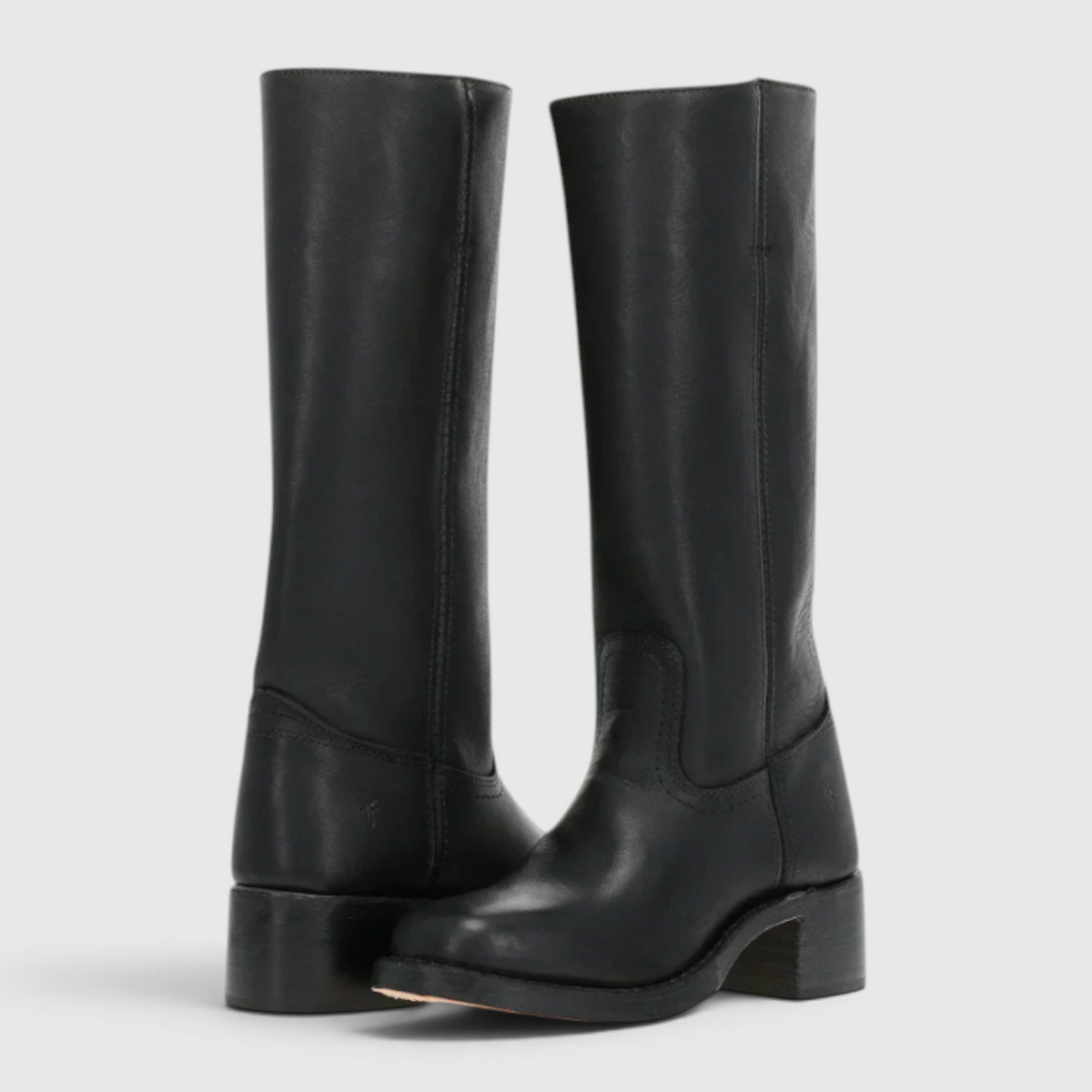 Bottes Hautes en Cuir à Talon pour Femme