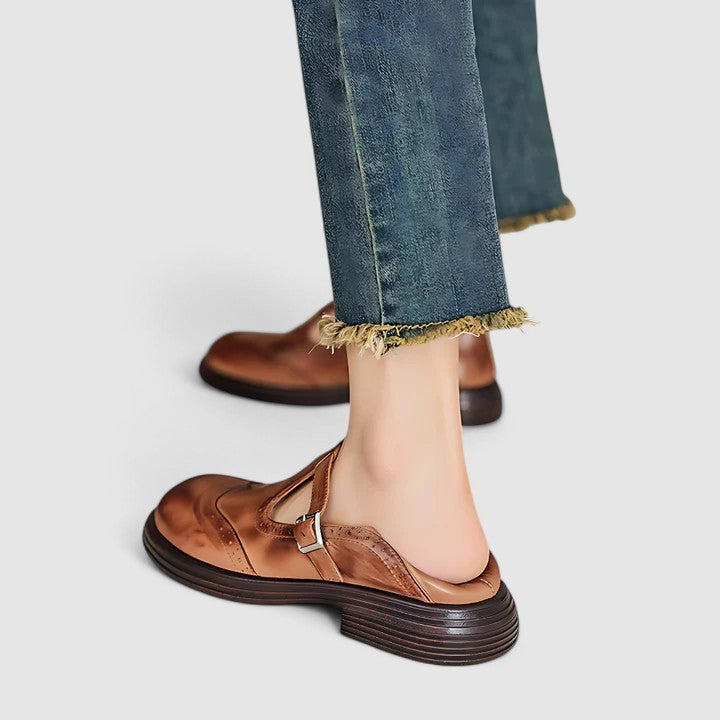 Chaussures Mary Jane Femme en Cuir - Style Classique Confort