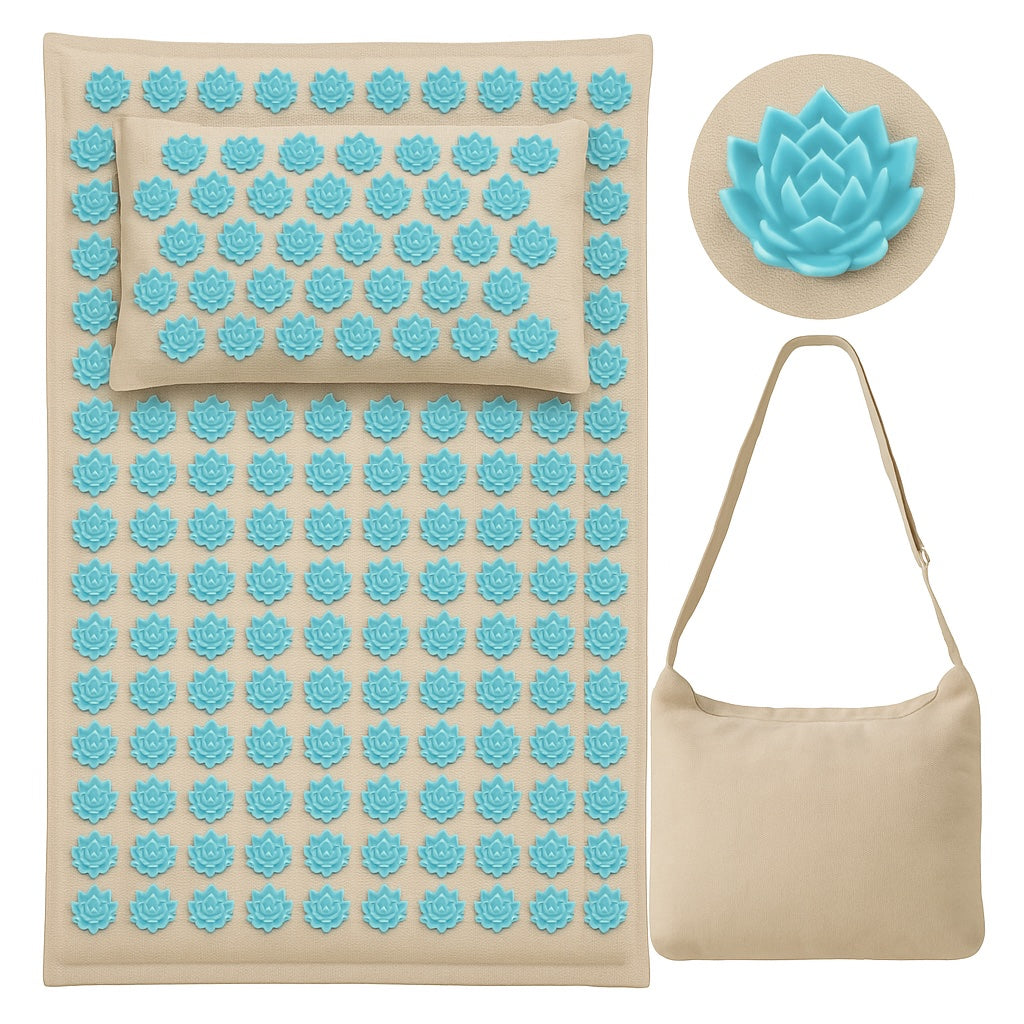 Tapis d'Acupression et Oreiller - 5500 Points de Pression