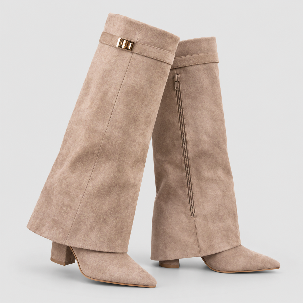 Bottes Hautes en Suede de Luxe pour Femmes
