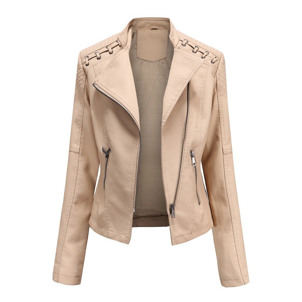 Veste Cuir Homme Washed Décontractée 16