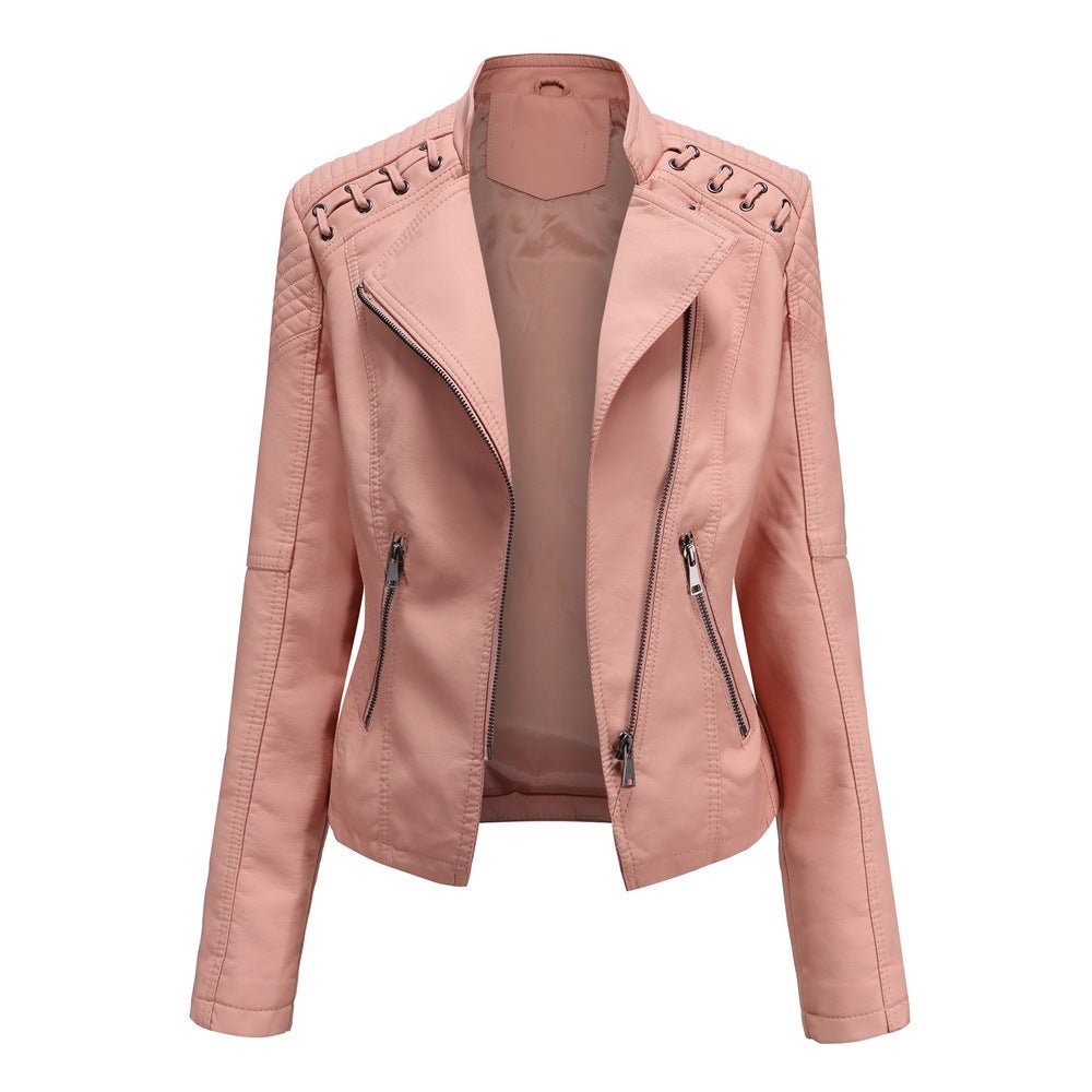 Veste Cuir Homme Washed Décontractée 7