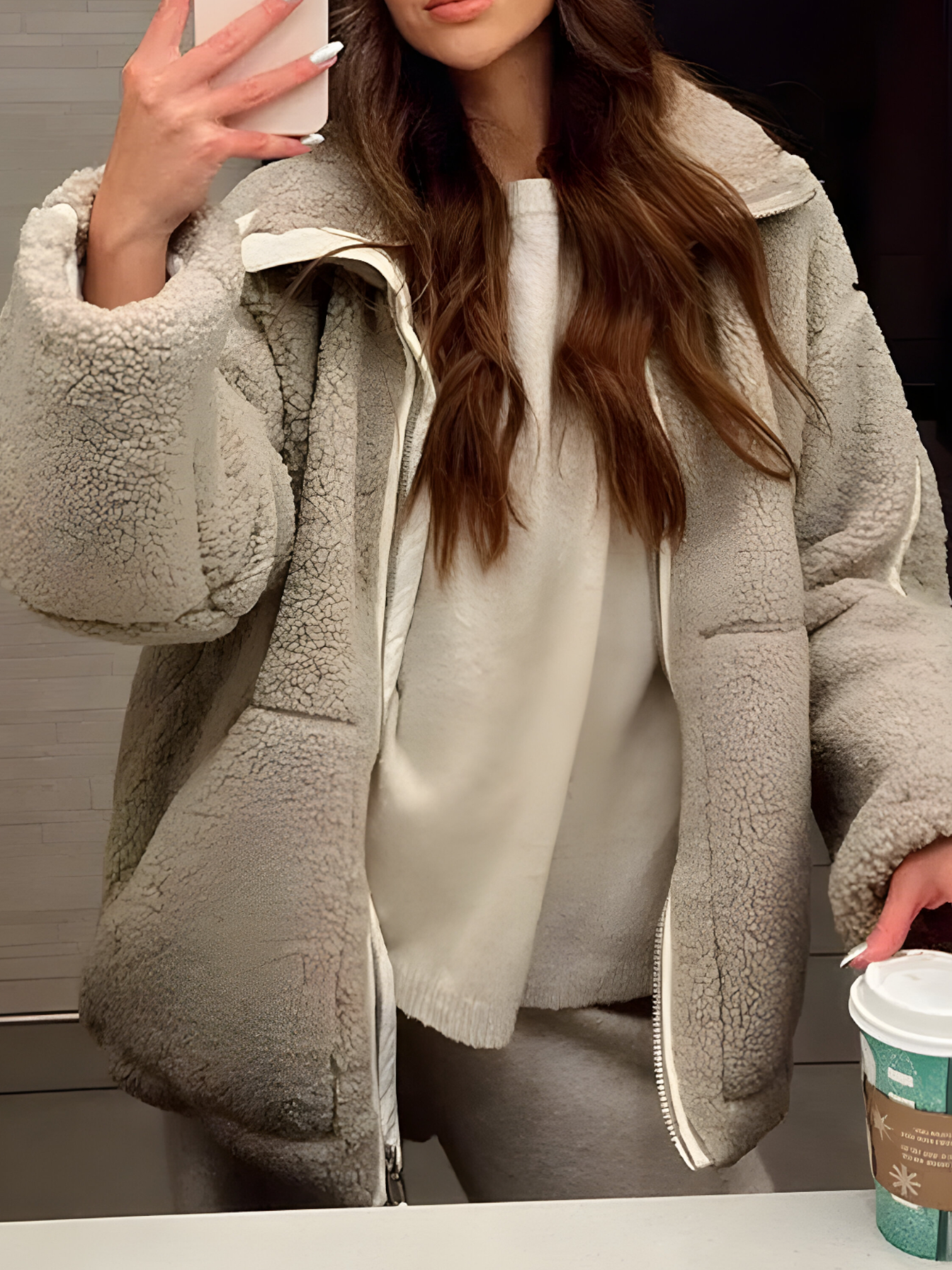 Veste en Peluche Élégante pour Femme Autumn Collection