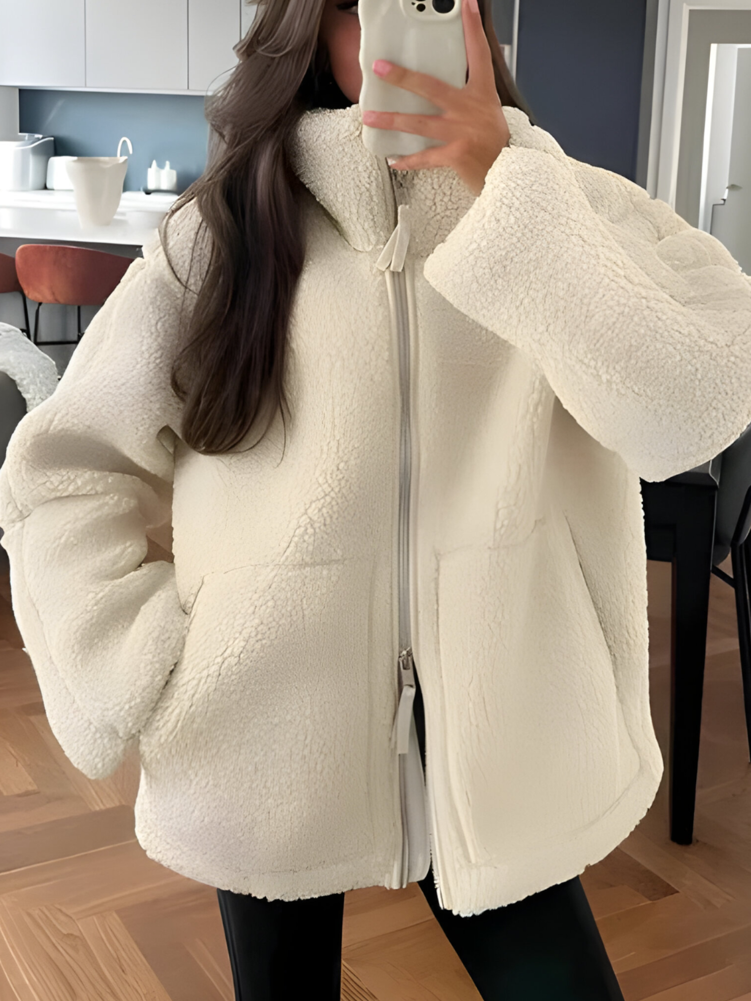Veste en Peluche Élégante pour Femme Autumn Collection