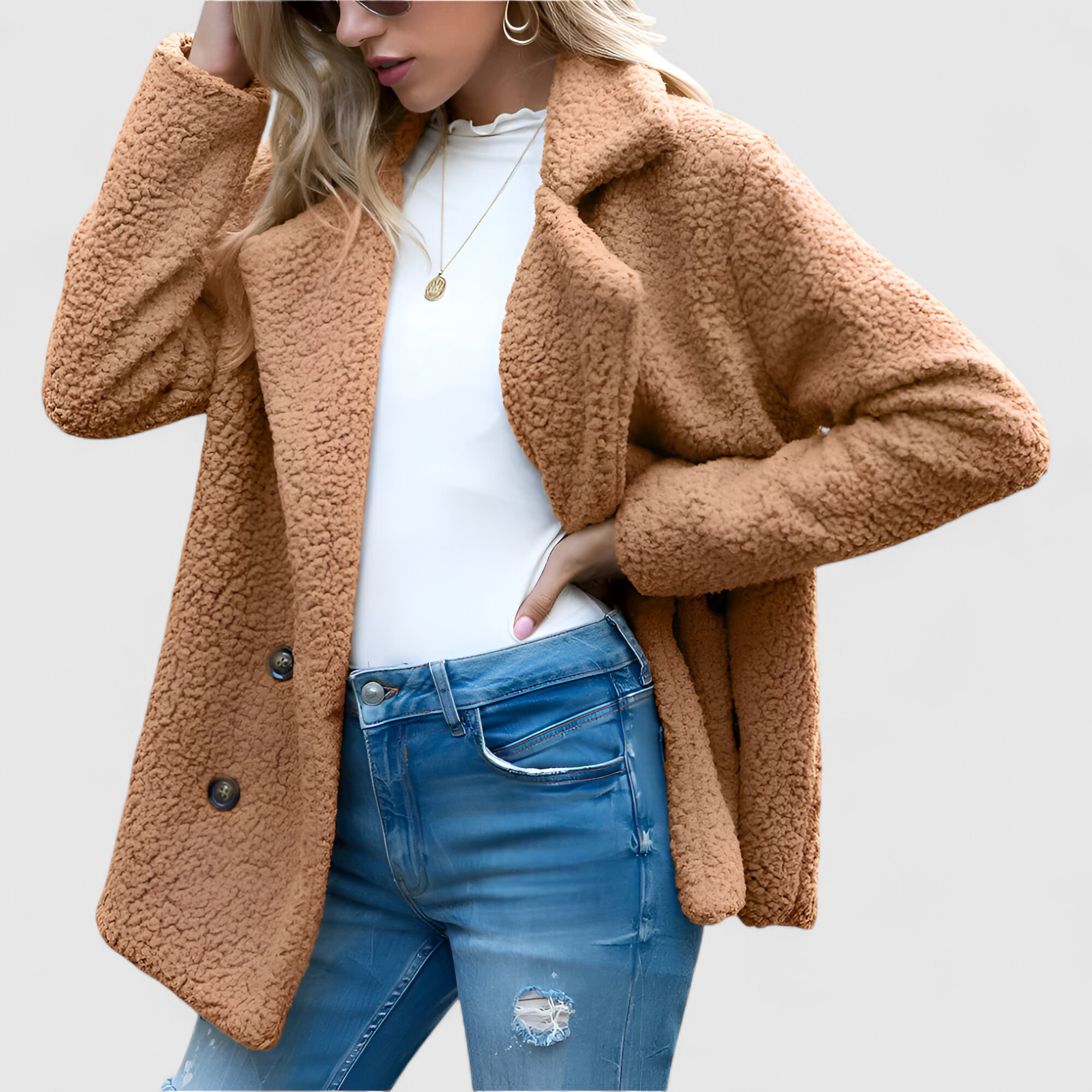 Veste Femme en Sherpa Doux Autumn Collection Chaud