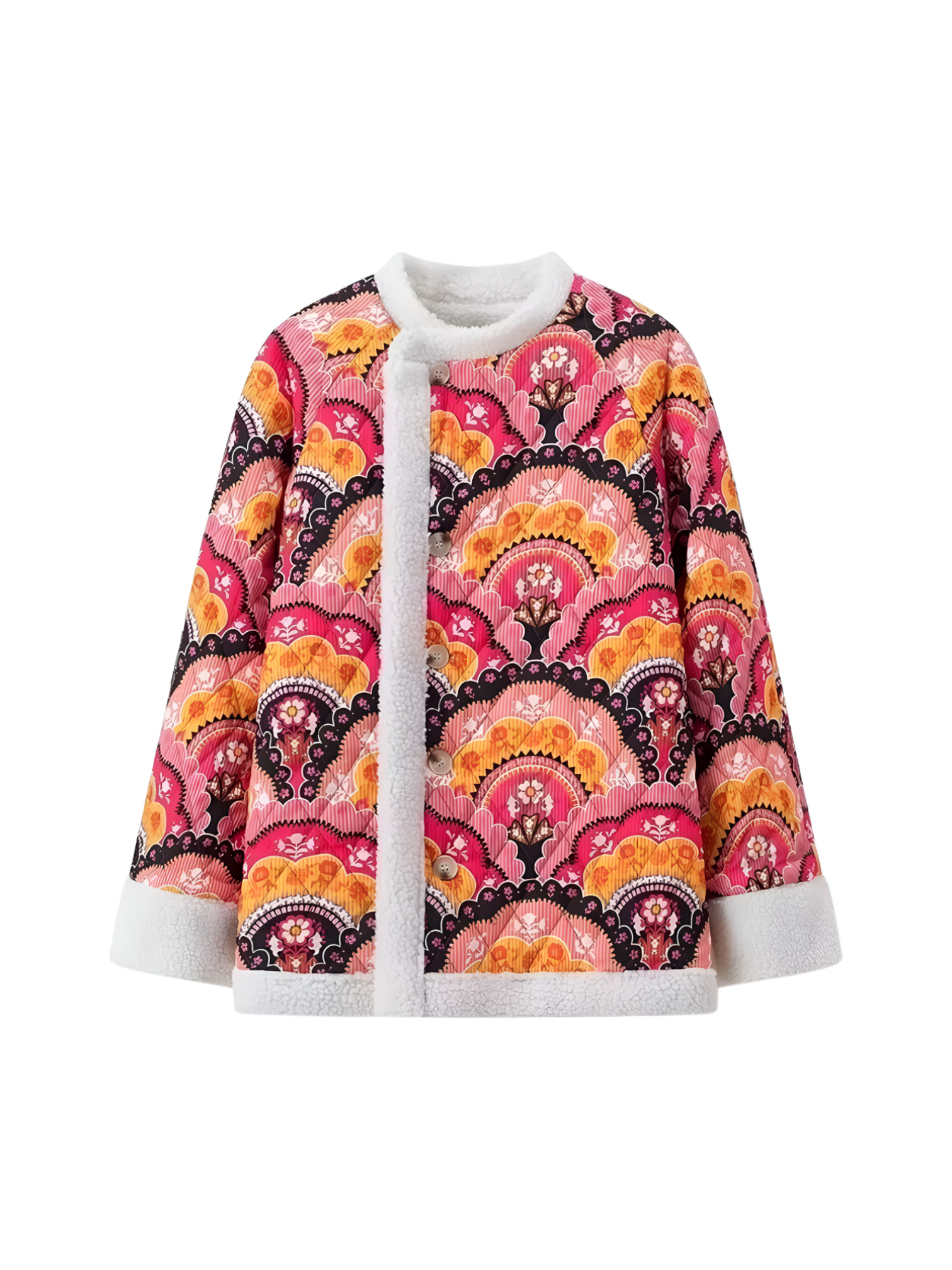 Veste Hiver Femme Doublure Sherpa Multicolor