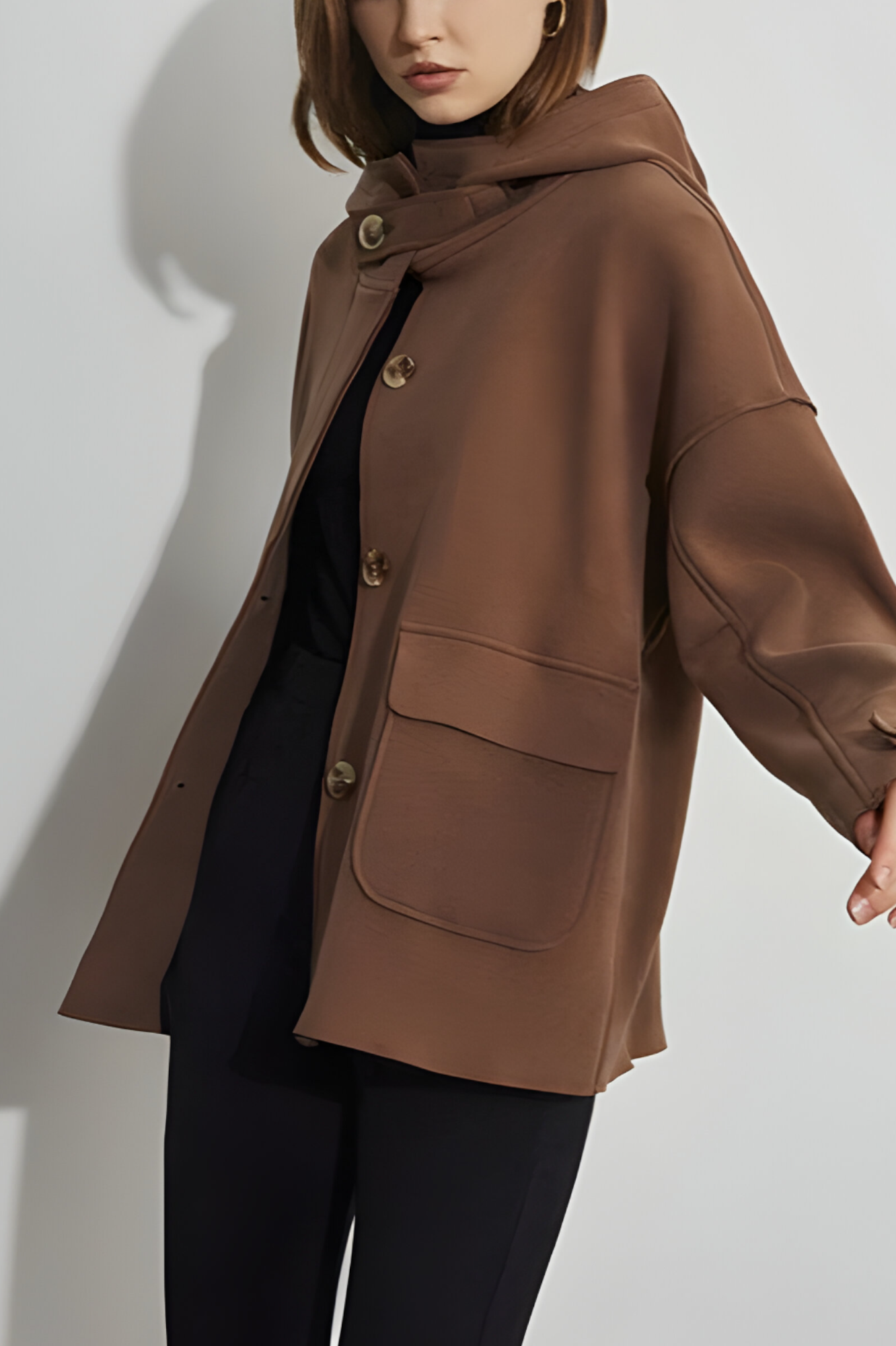 Veste Imperméable à Manches Longues Femme