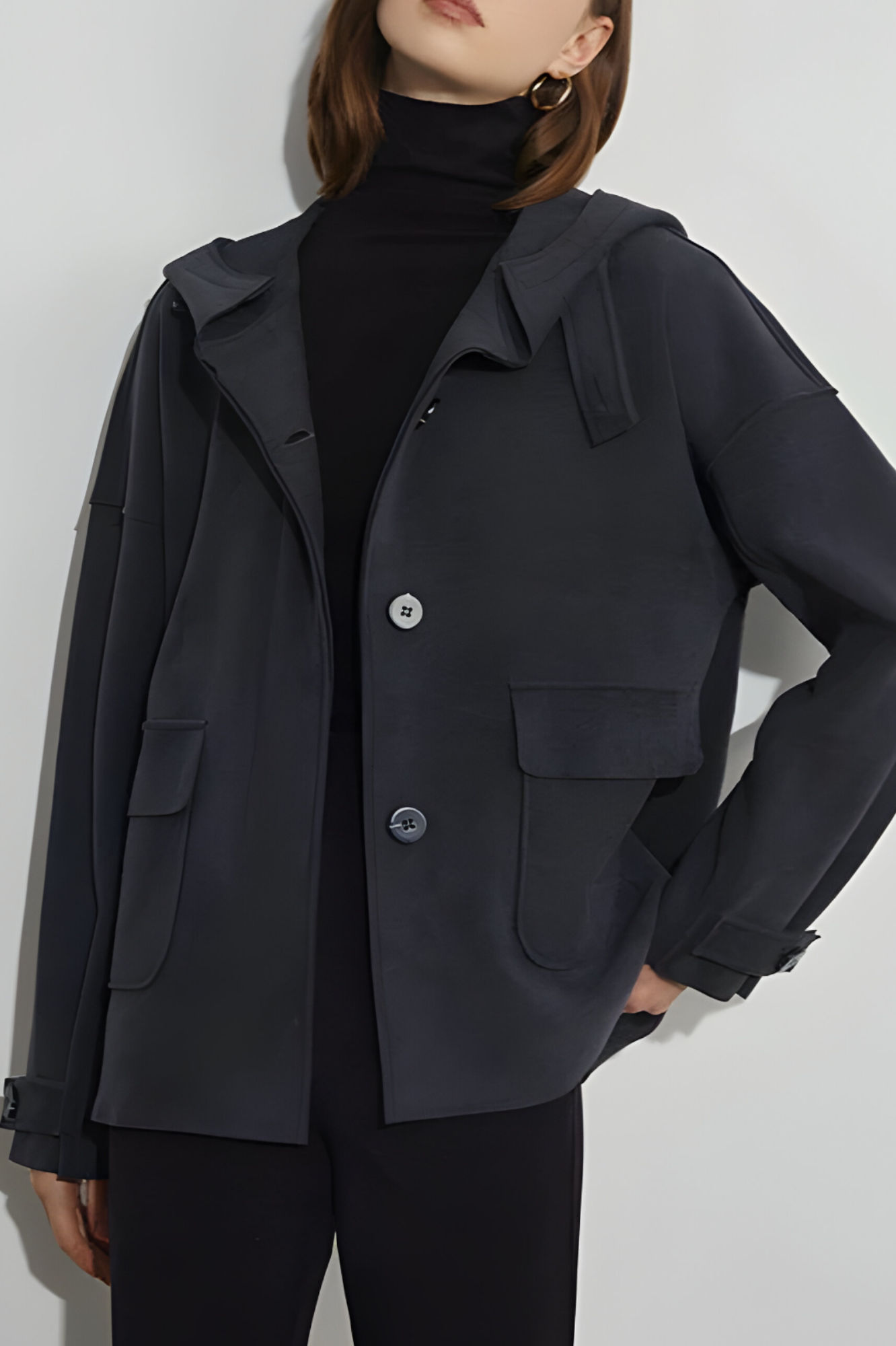Veste Imperméable à Manches Longues Femme