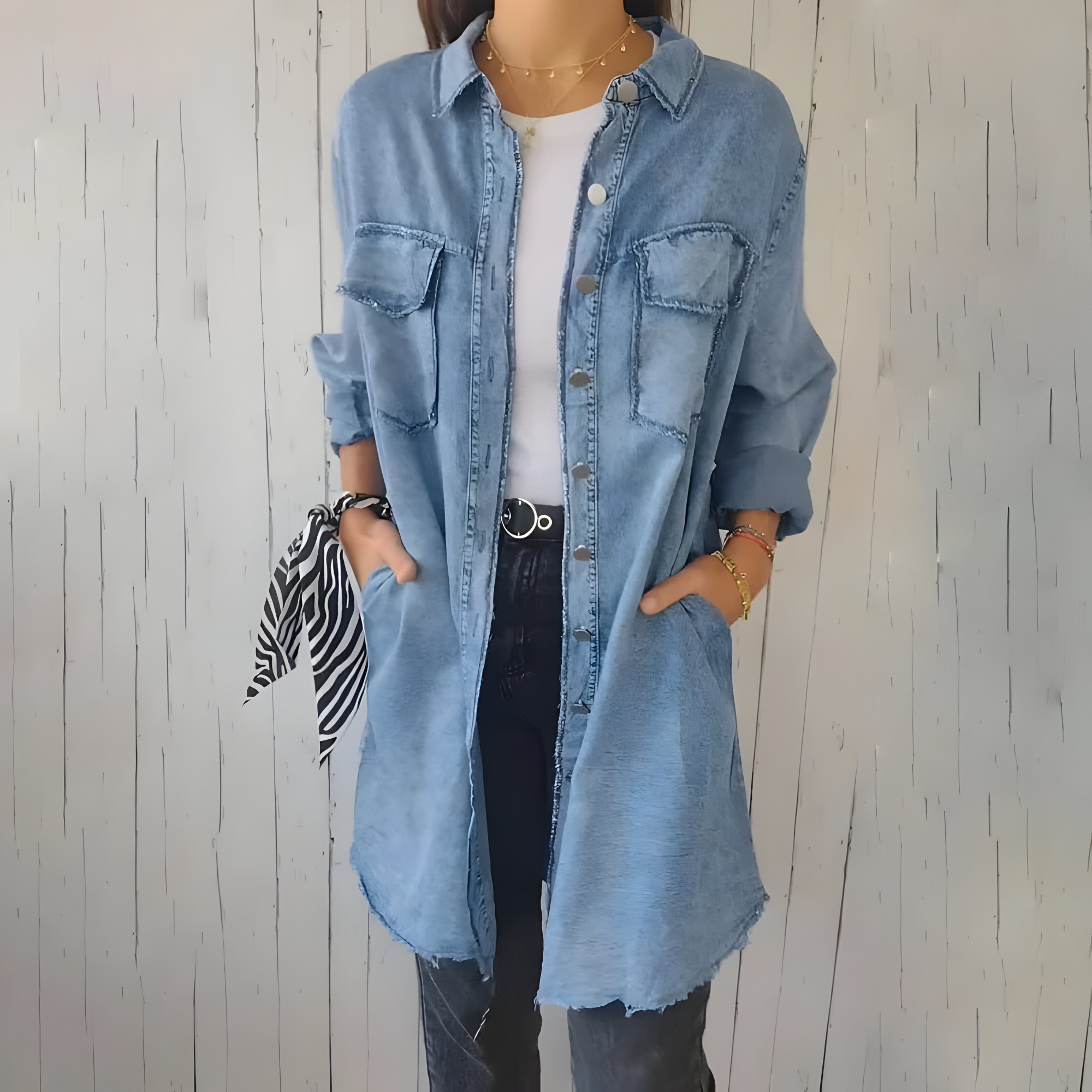 Veste en Jean Femme Décontracté Autumn Collection