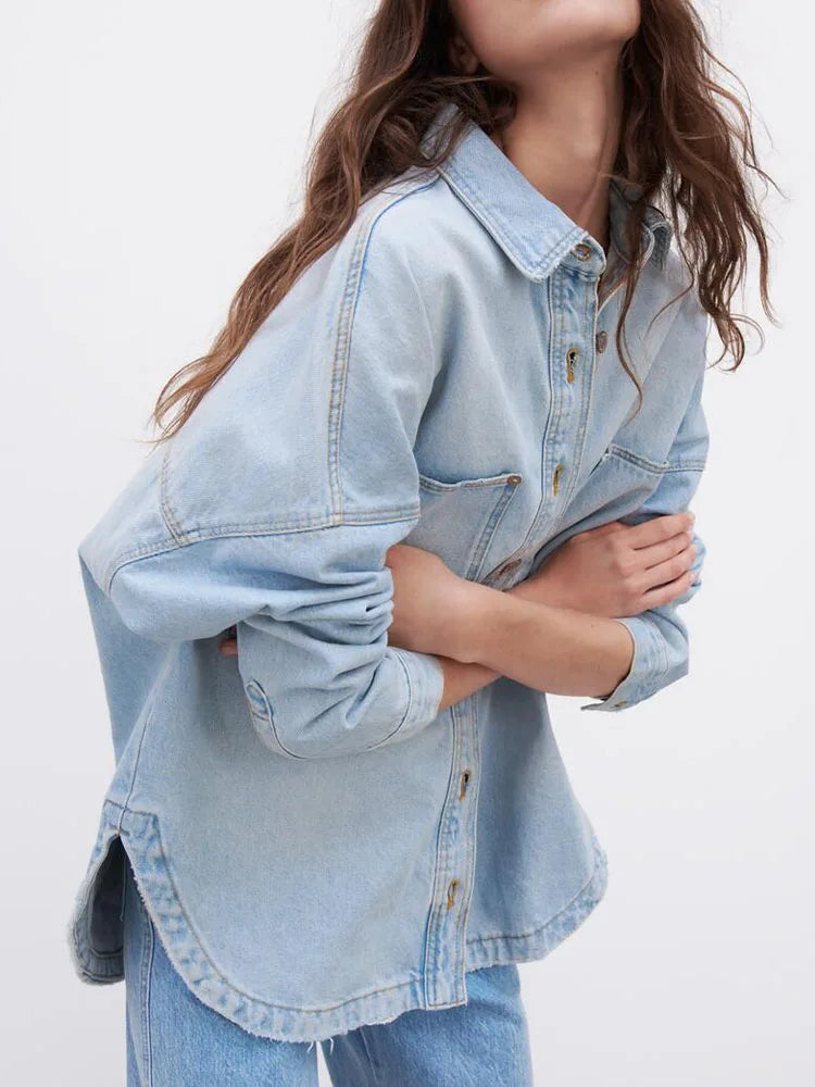 Veste en Jean Femme Décontractée Polyvalente 3