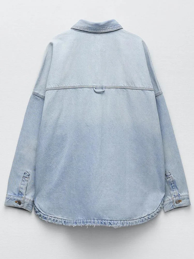Veste en Jean Femme Décontractée Polyvalente 6