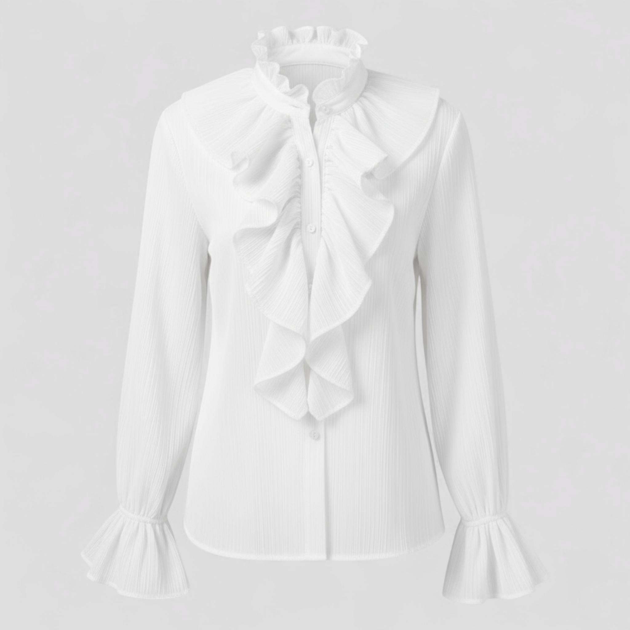 Elegante Bluse mit Volants und auffälligen Ärmeln für Damen