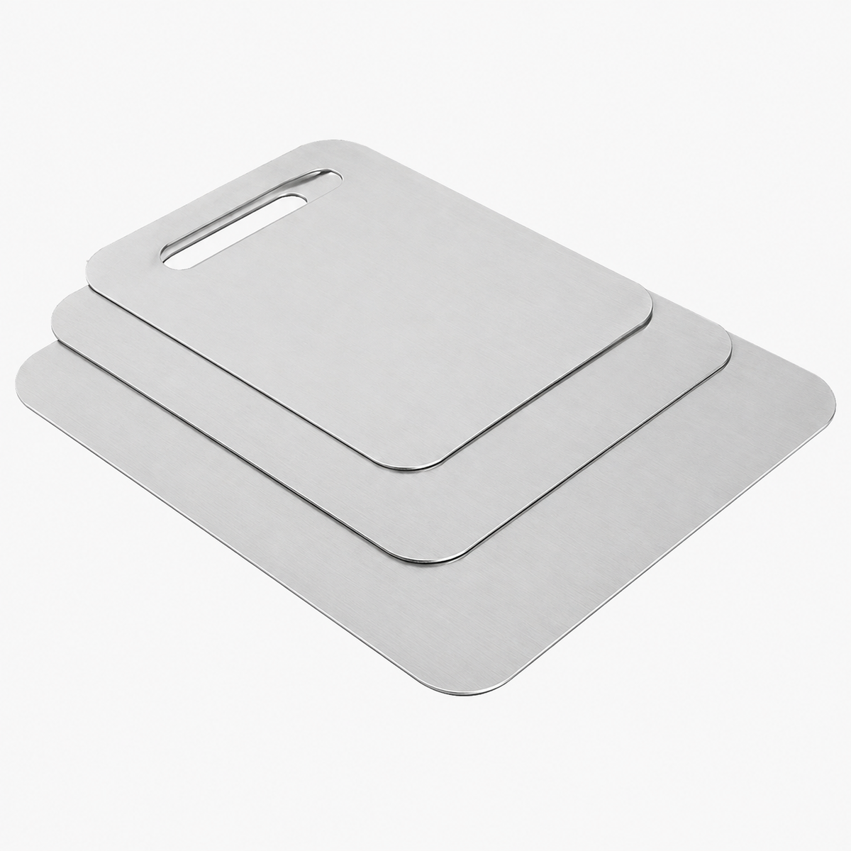 Planche à découper moderne en acier inoxydable