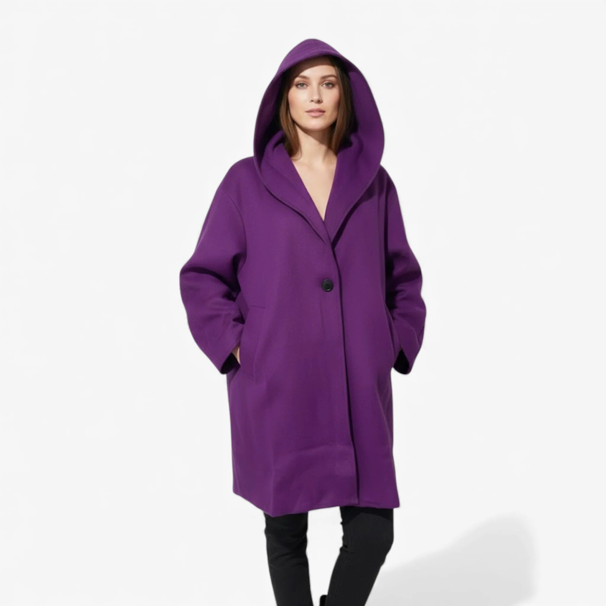 Langer Damen-Wintermantel aus Baumwolle Herbstkollektion