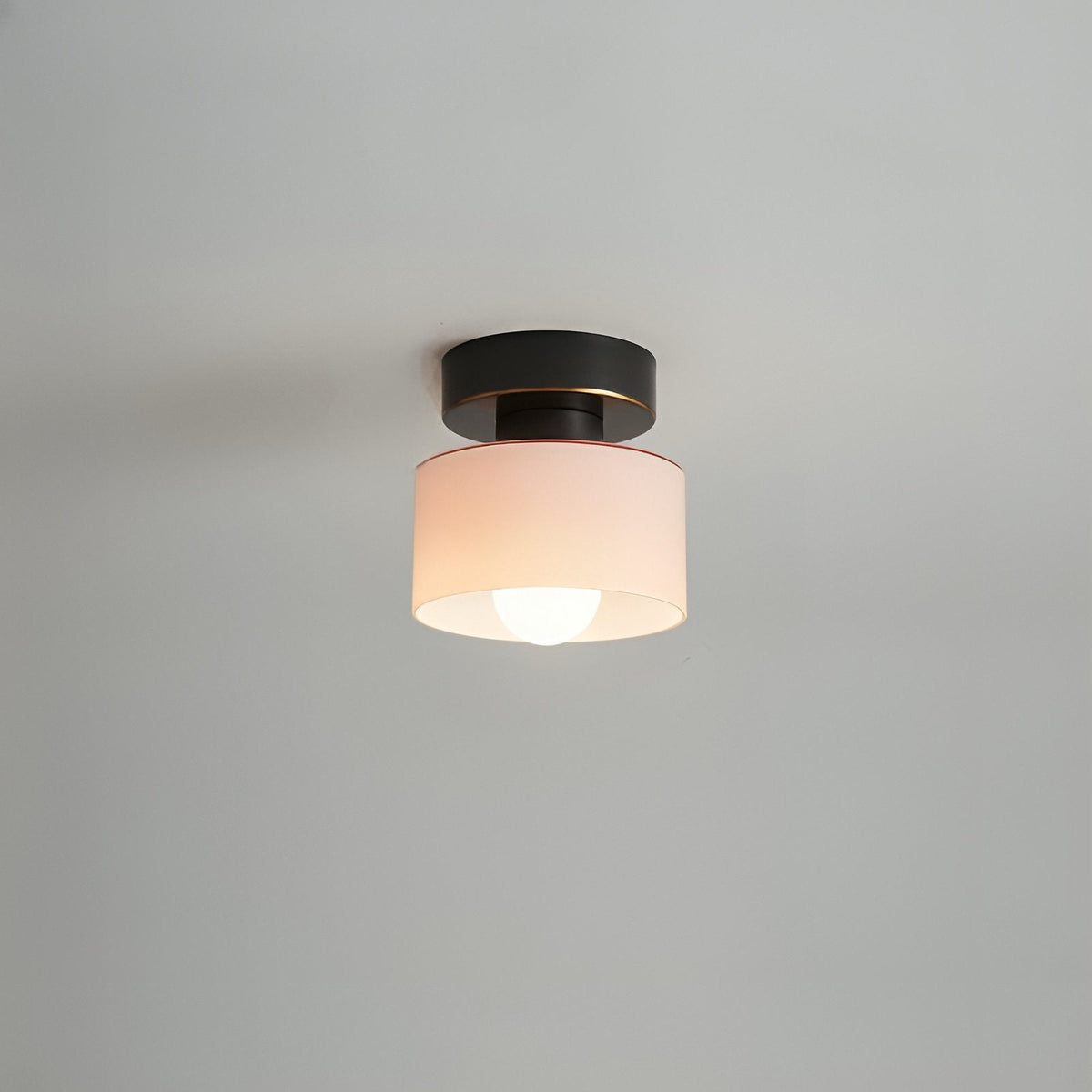 Plafonnier Bauhaus Géométrique Albâtre Tambour