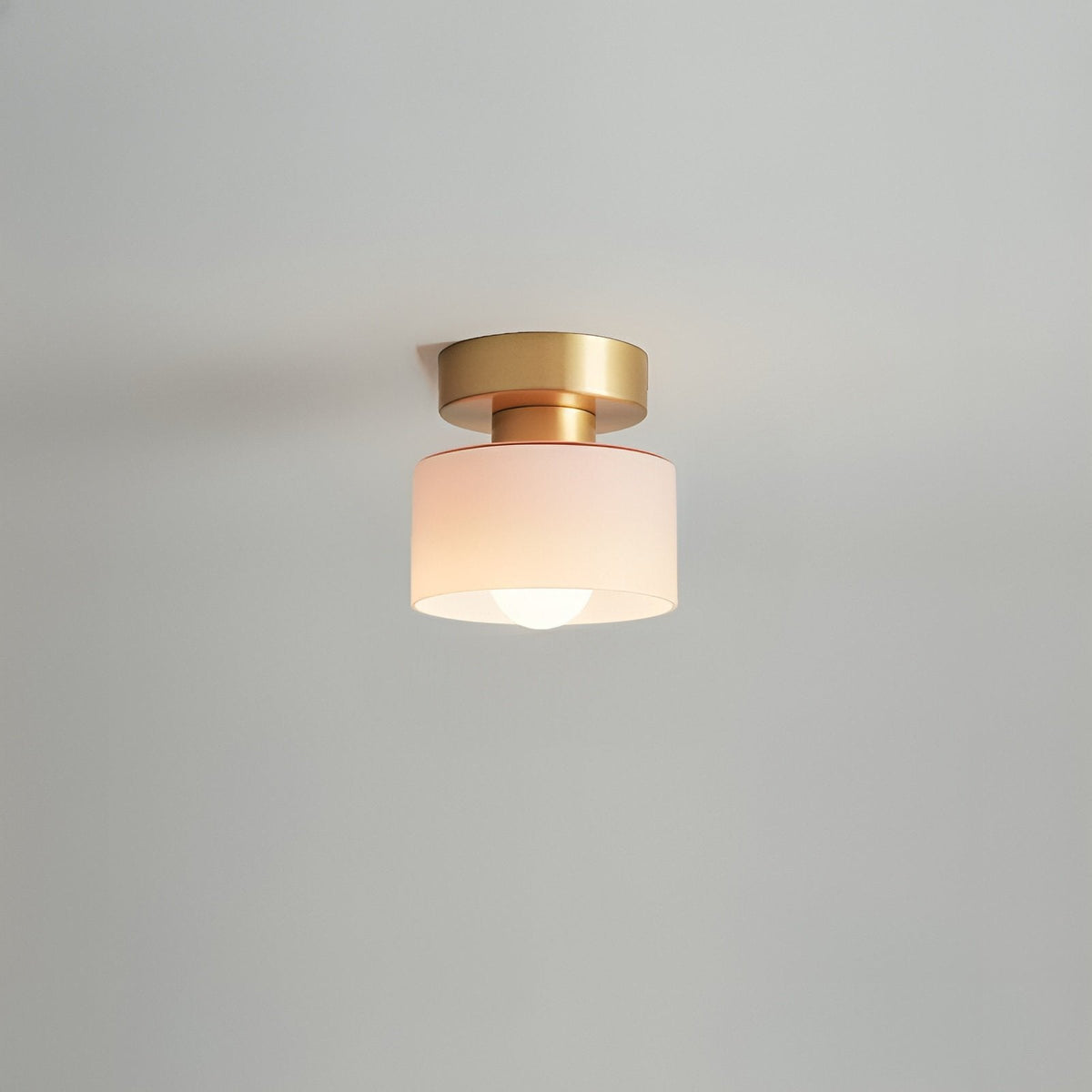Plafonnier Bauhaus Géométrique Albâtre Tambour