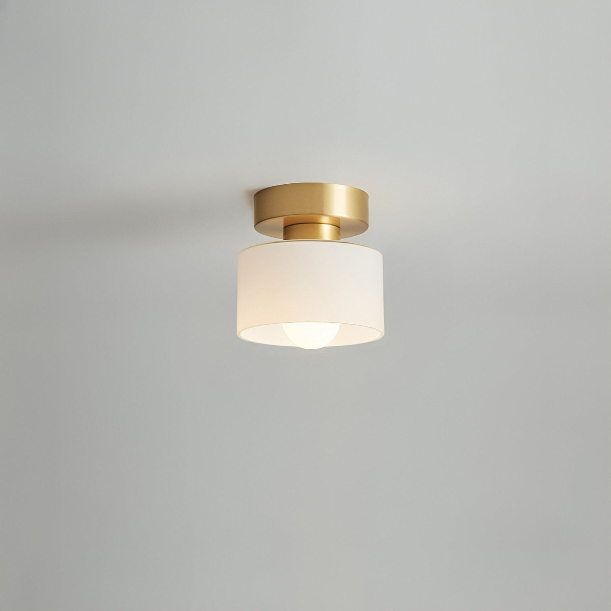 Plafonnier Bauhaus Géométrique Albâtre Tambour