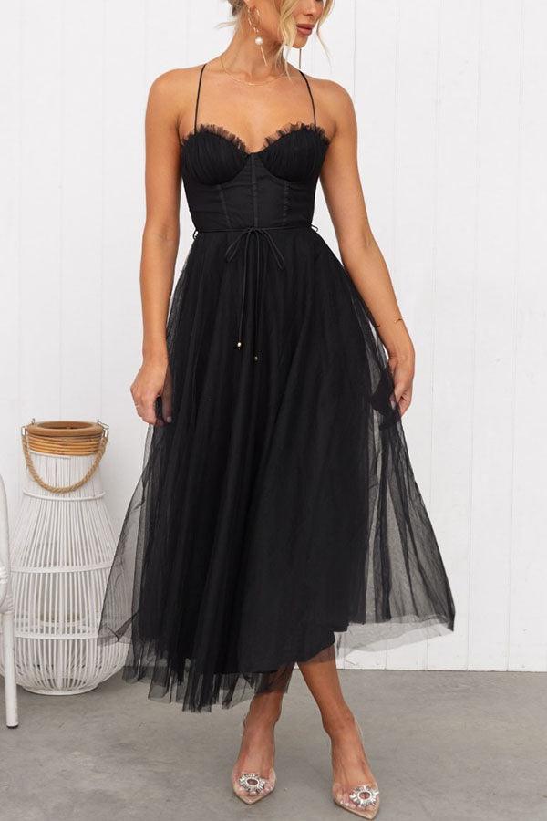 Elegantes langes Damenkleid aus Chiffon - Ideal für Abend, Ball,