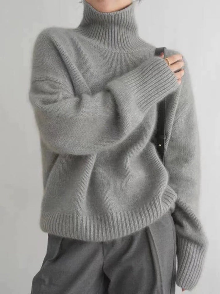 Pull en Cachemire à Col Roulé pour Femme