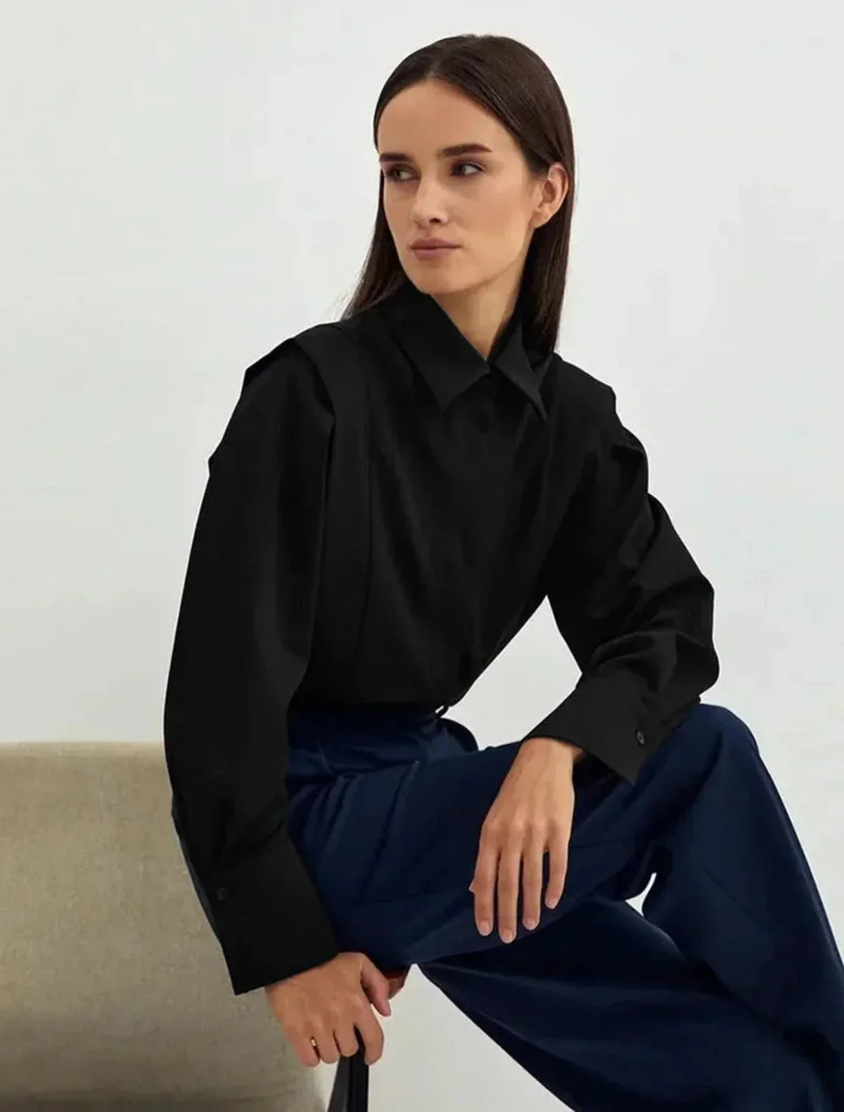 Chemise carrée femme à boutons multiples coloris variés