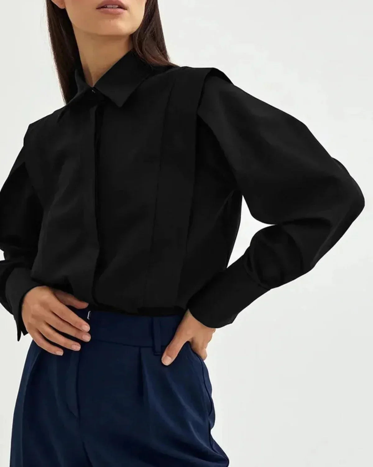 Chemise carrée femme à boutons multiples coloris variés