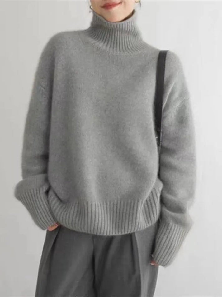 Pull en Cachemire à Col Roulé pour Femme