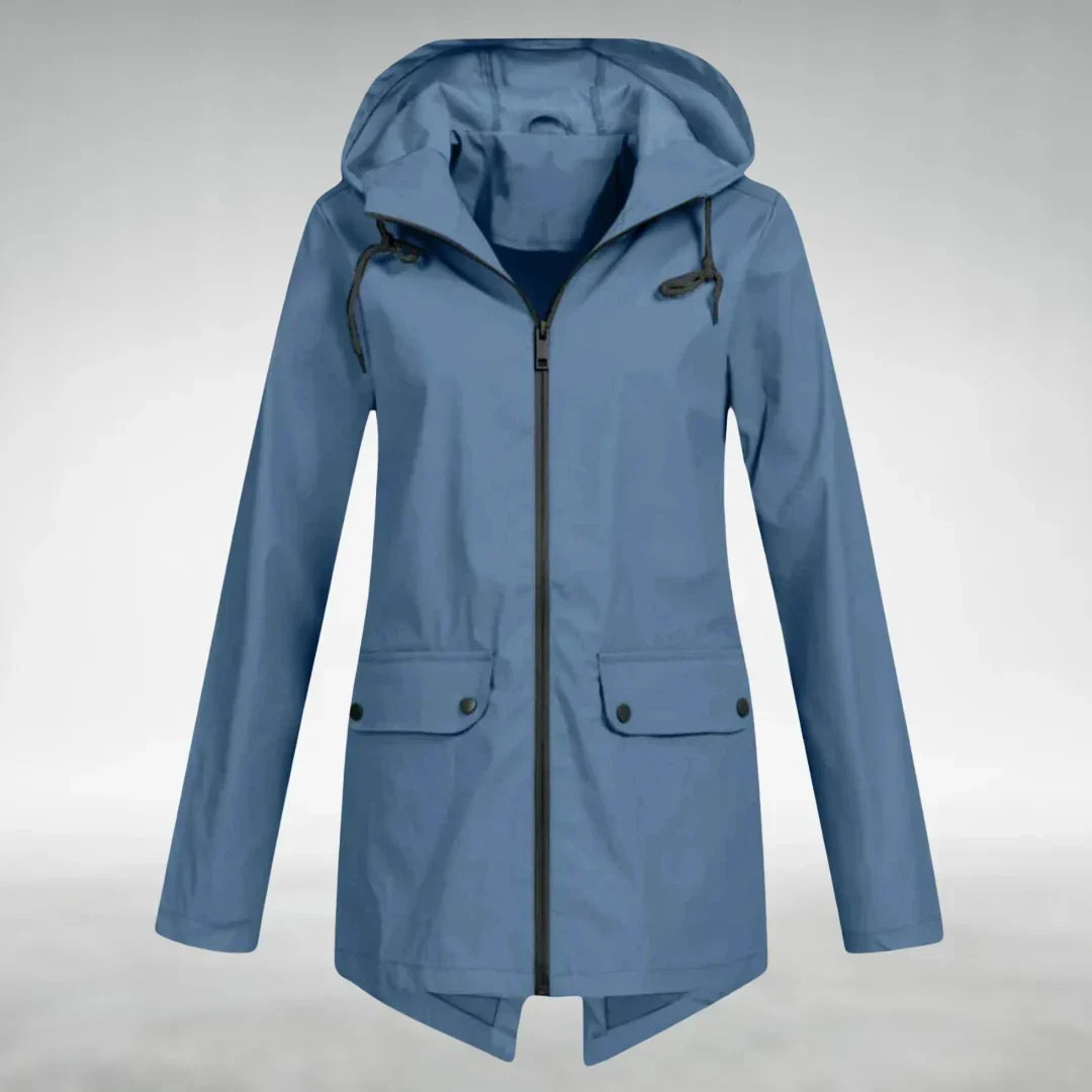 Parka Femme - Capuche a Cordon avec Ourlet Dos Allonge