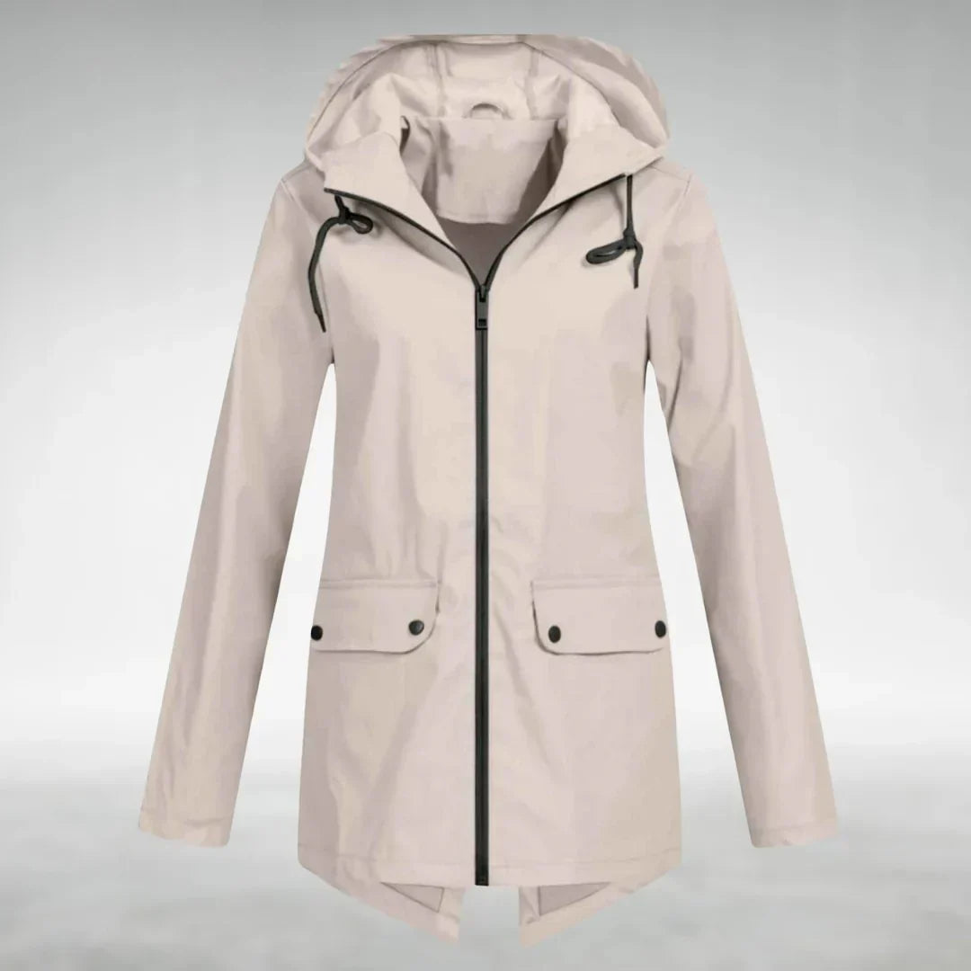 Parka Femme - Capuche a Cordon avec Ourlet Dos Allonge