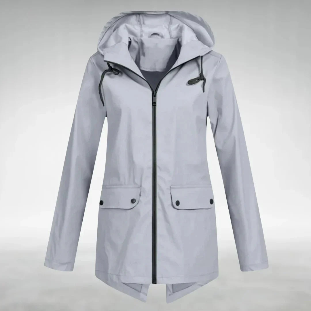 Parka Femme - Capuche a Cordon avec Ourlet Dos Allonge