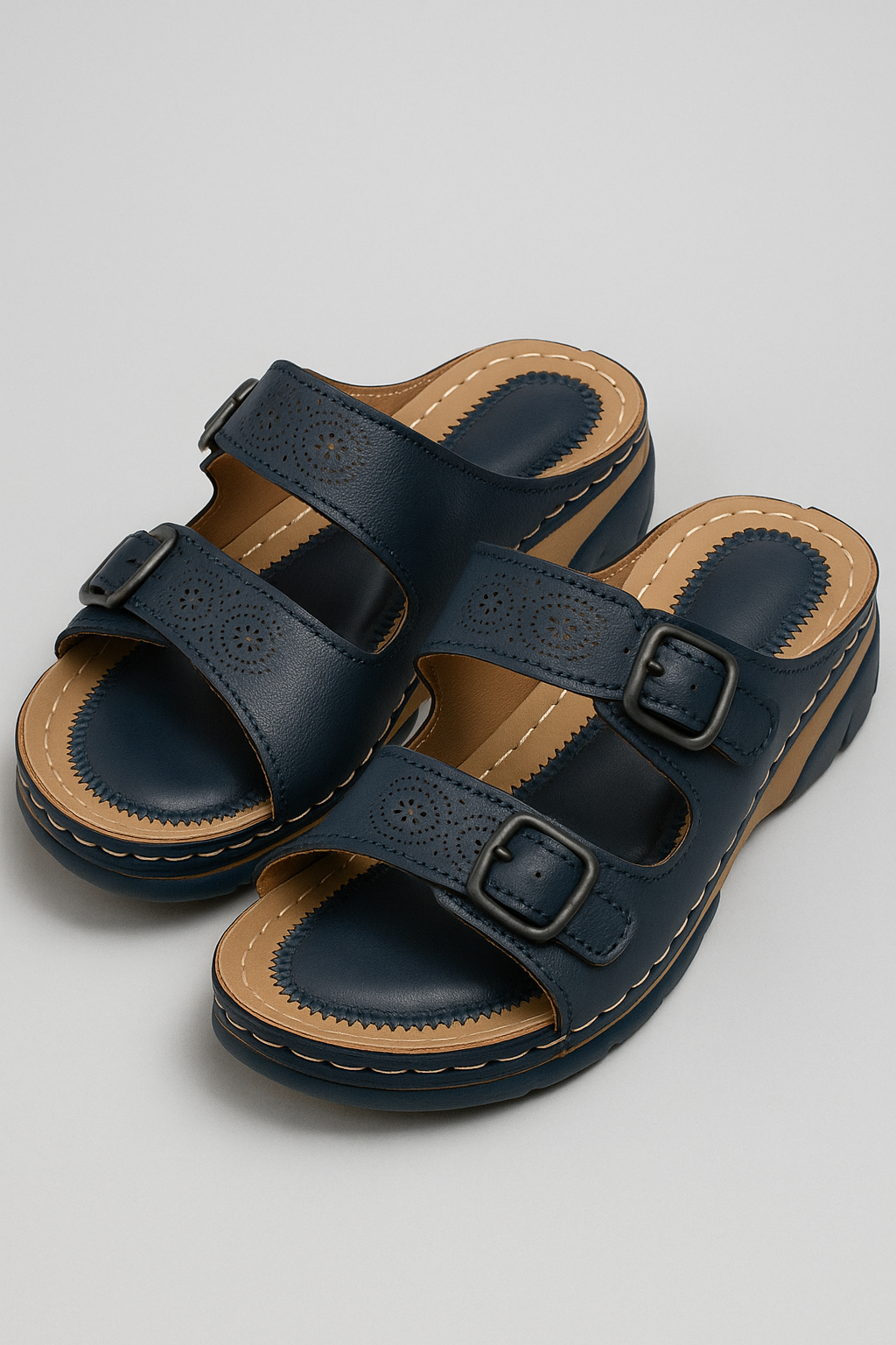 Leichte und atmungsaktive orthopädische Sommersandalen für Herren, für Diabetiker und empfindliche Füße