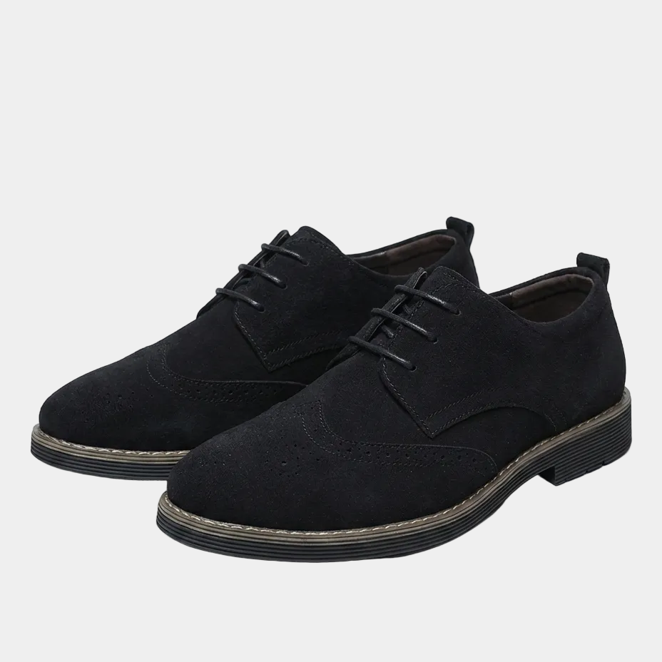 Derby da uomo perforate - Nero - derby men price_low scarpe eleganti scarpe uomo shoes summer - Armand & Fils