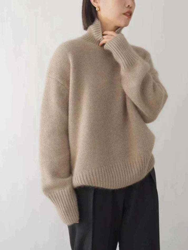 Pull en Cachemire à Col Roulé pour Femme