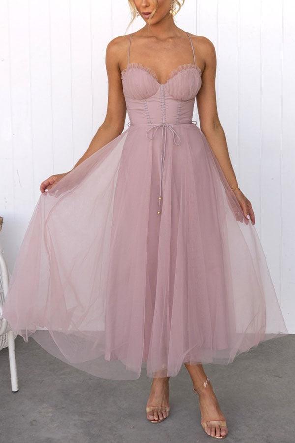 Elegantes langes Damenkleid aus Chiffon - Ideal für Abend, Ball,