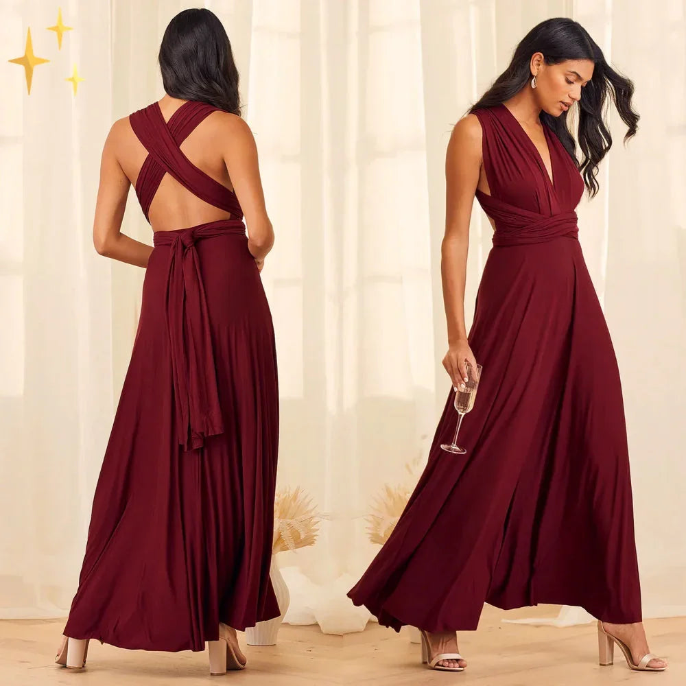Women's Multiway Wrap Maxi Dress