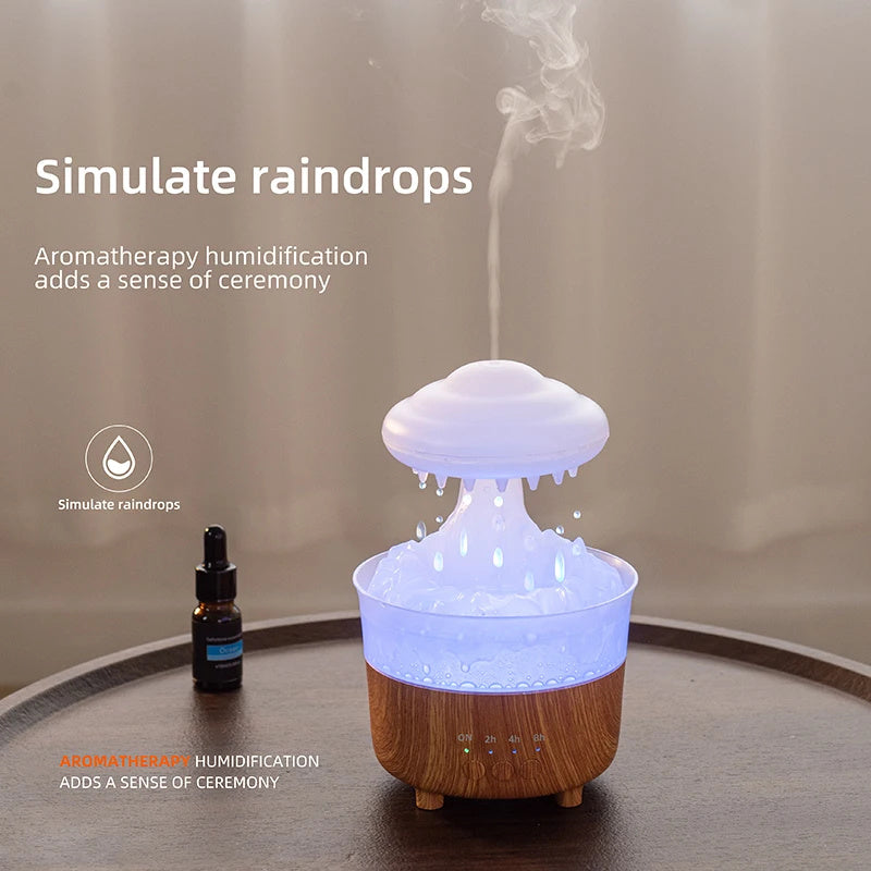 Lampe Humidificateur Nuage de Pluie – Lumière LED avec Son de Pluie