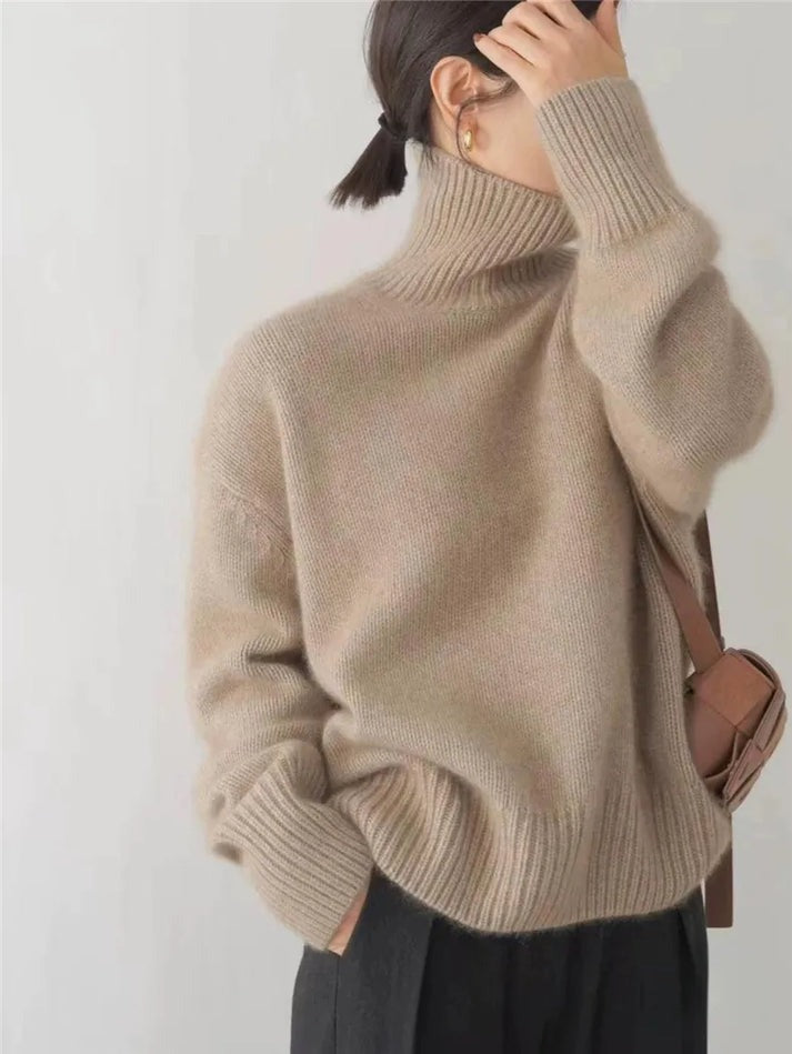 Pull en Cachemire à Col Roulé pour Femme