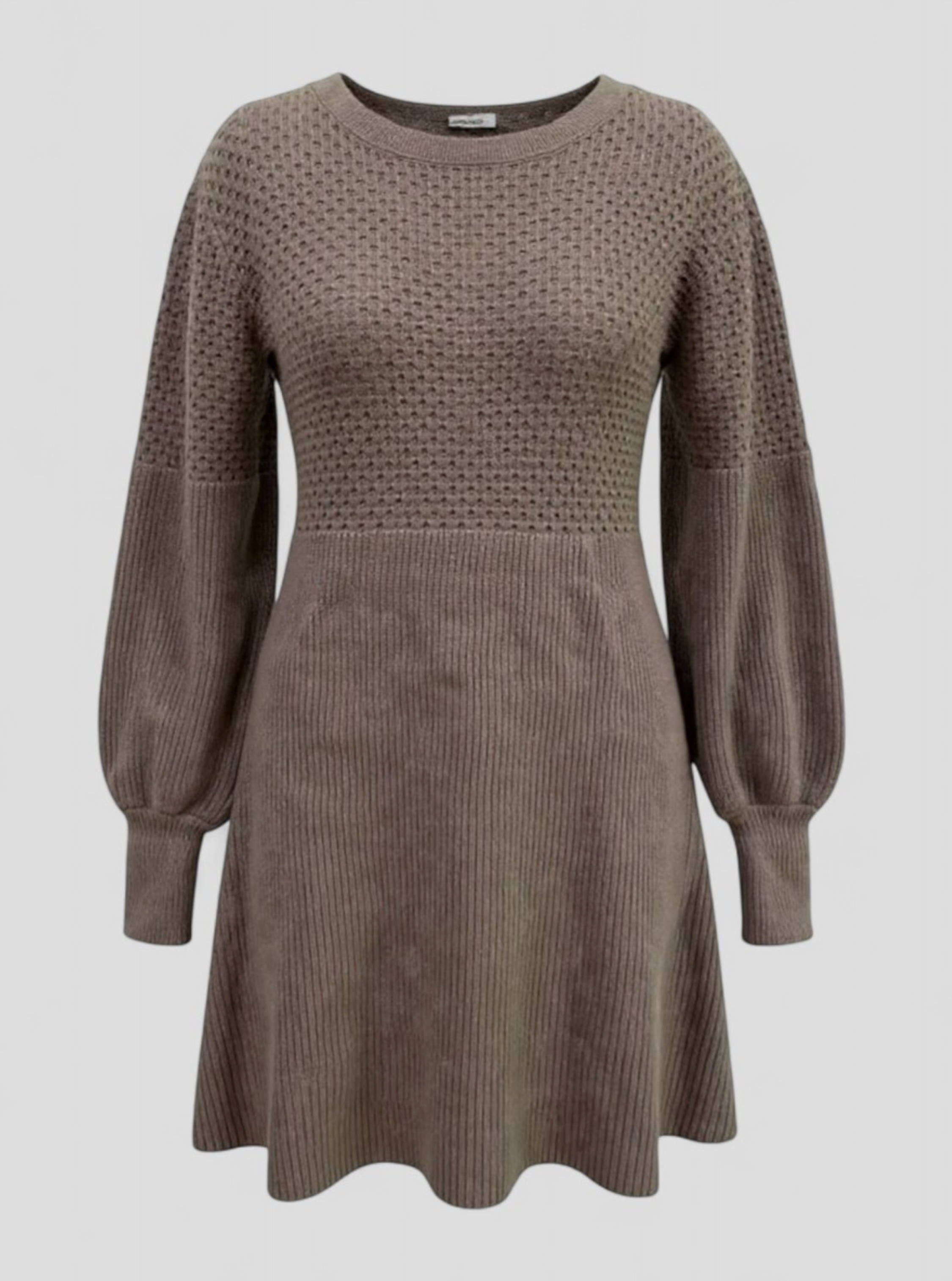 Robe Mini en Coton pour Femme Beige dresses Mode Féminine