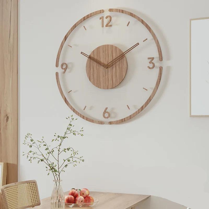 Horloge Murale Bois Minimal – Design Épuré Best-Seller
