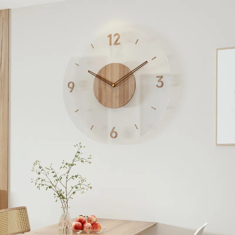 Horloge Murale Bois Minimal – Design Épuré Best-Seller