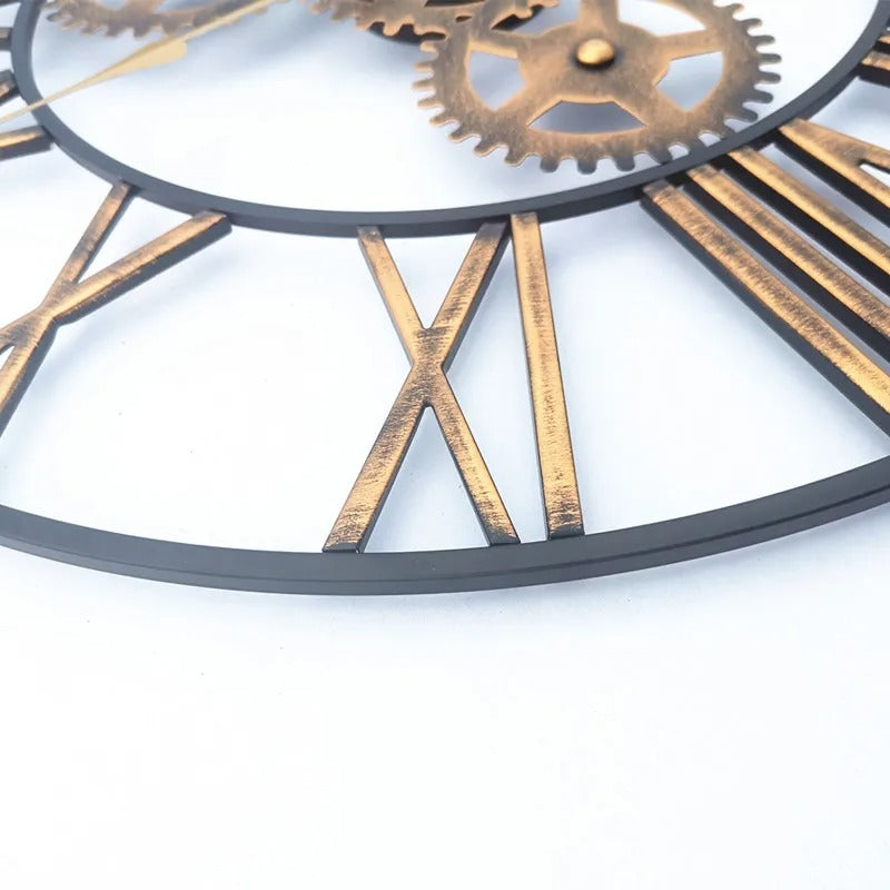 Horloge Murale Engrenages Métalliques – Style Industriel Best-Seller