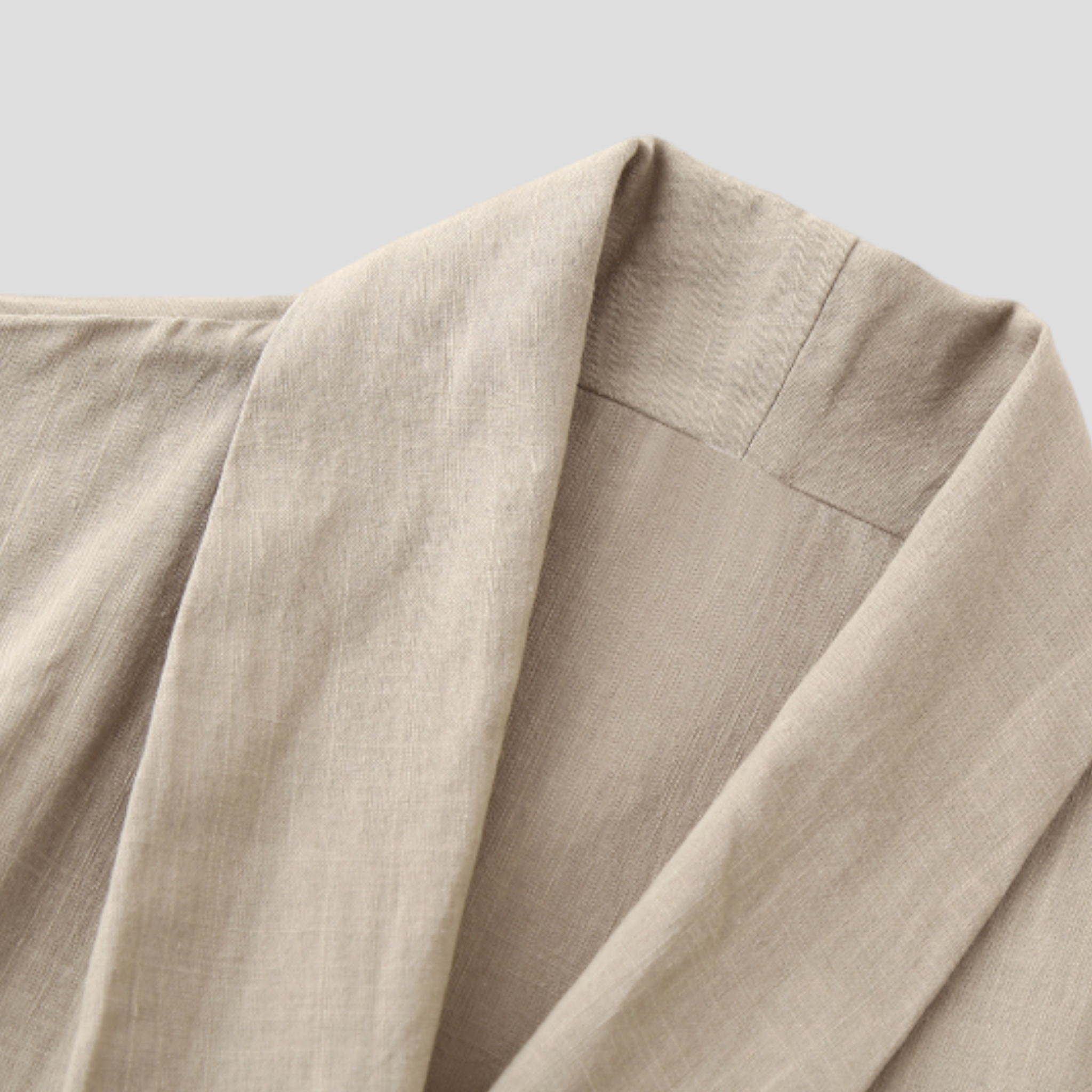Eleganter Leinenkimono für Damen mit Gürtel - perfekt für Sommer und Frühling