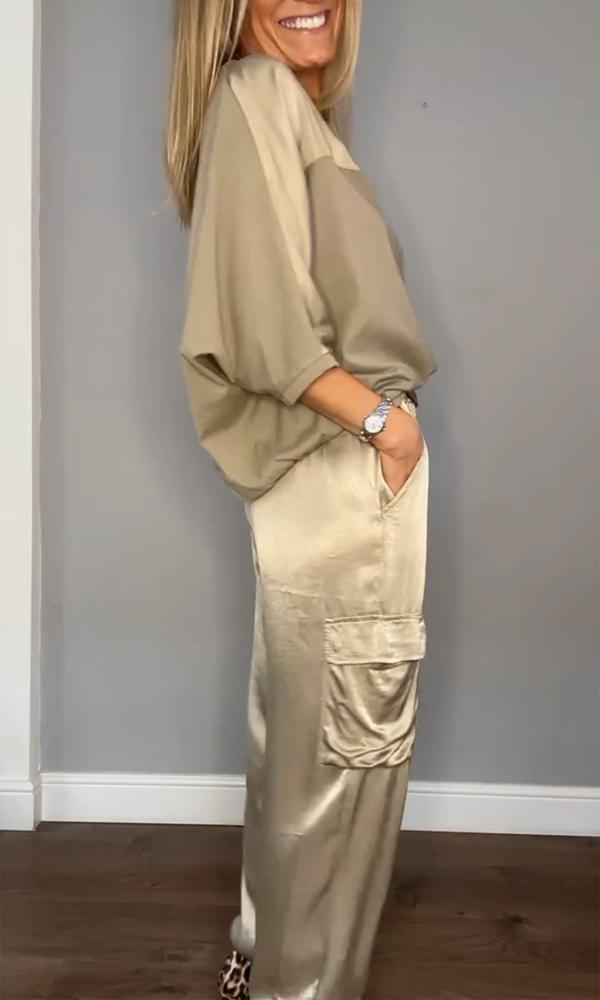 other : Esther | Ensemble Tailleur Femme en Satin in van Seroa